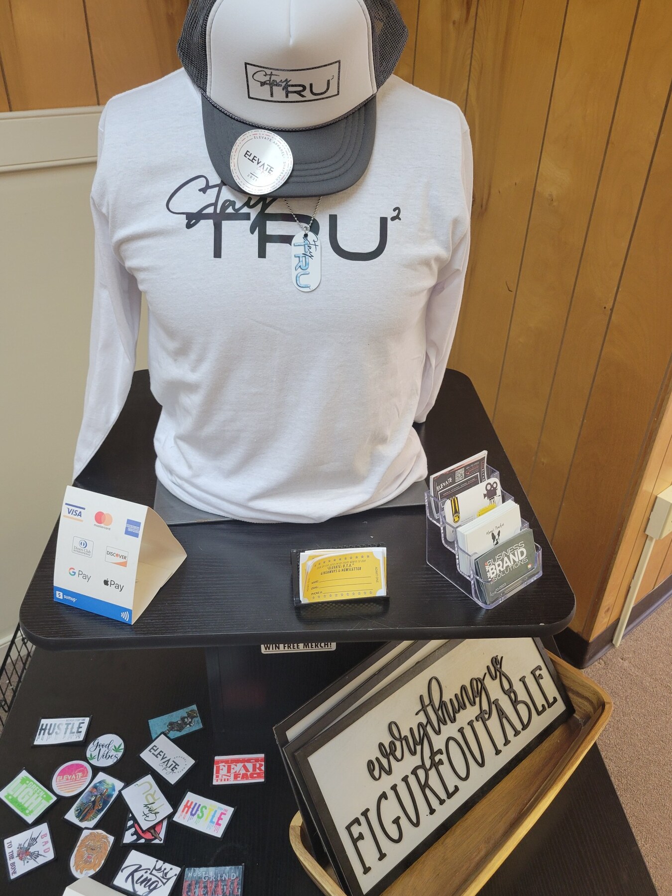 Stay TRU apparel display inside the original shop